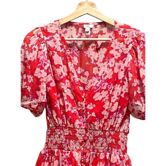 River Island Floral Print Dress Red Size 12 - Picture 6 of 13